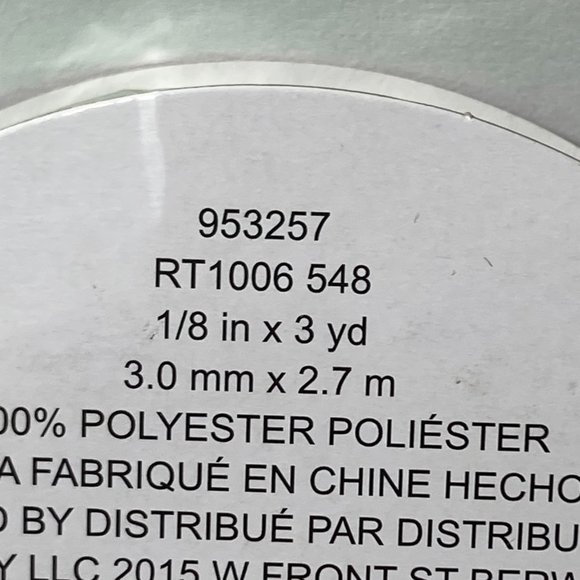Green Rat Tail Cord Trim Ribbon 12 Rolls Offray Crafts Scrapbook Gift Wrap 1/8" - Picture 12 of 16